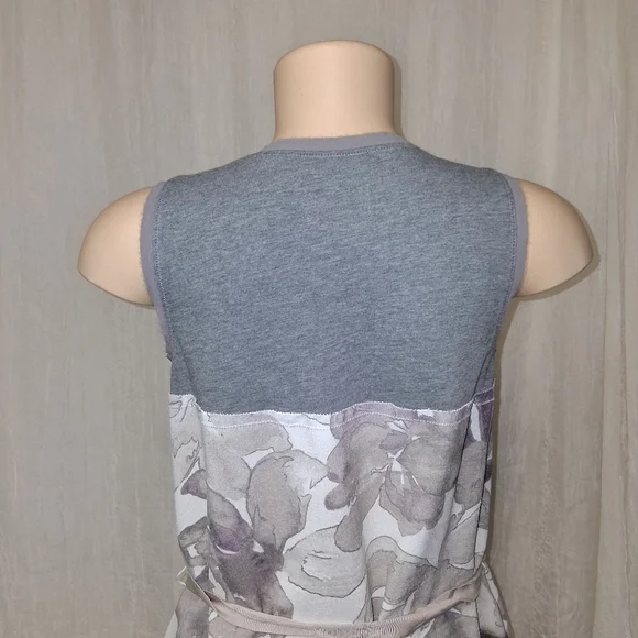 Simply Vera Vera Wang Women Size M Gray and White Floral Midi Dress - Picture 7 of 16